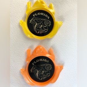 🌞🌴Vintage 1950’s Florida Frog Souvenir Coasters